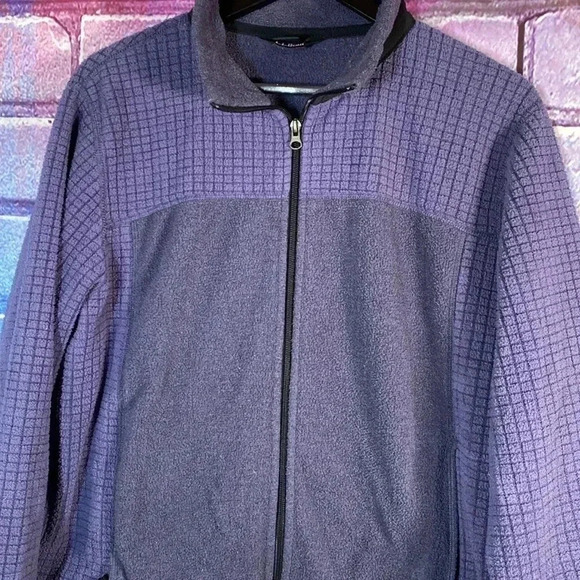 L.L. Bean Vintage Zip Fleece Sweatshirt Large Blue Women's Pullover Jacket - Picture 2 of 8